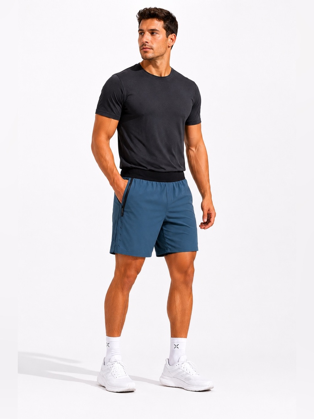 Ten Thousand Interval Shorts Men’s Large NWT Blue Black 9” Lined Training Shorts